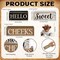 4 Pcs Highland Cow Bathroom Decor Farmhouse Bathroom Decor and Accessories Highland Cow Table Centerpiece Western Hello Sweet Cheeks Decoration for Home Office